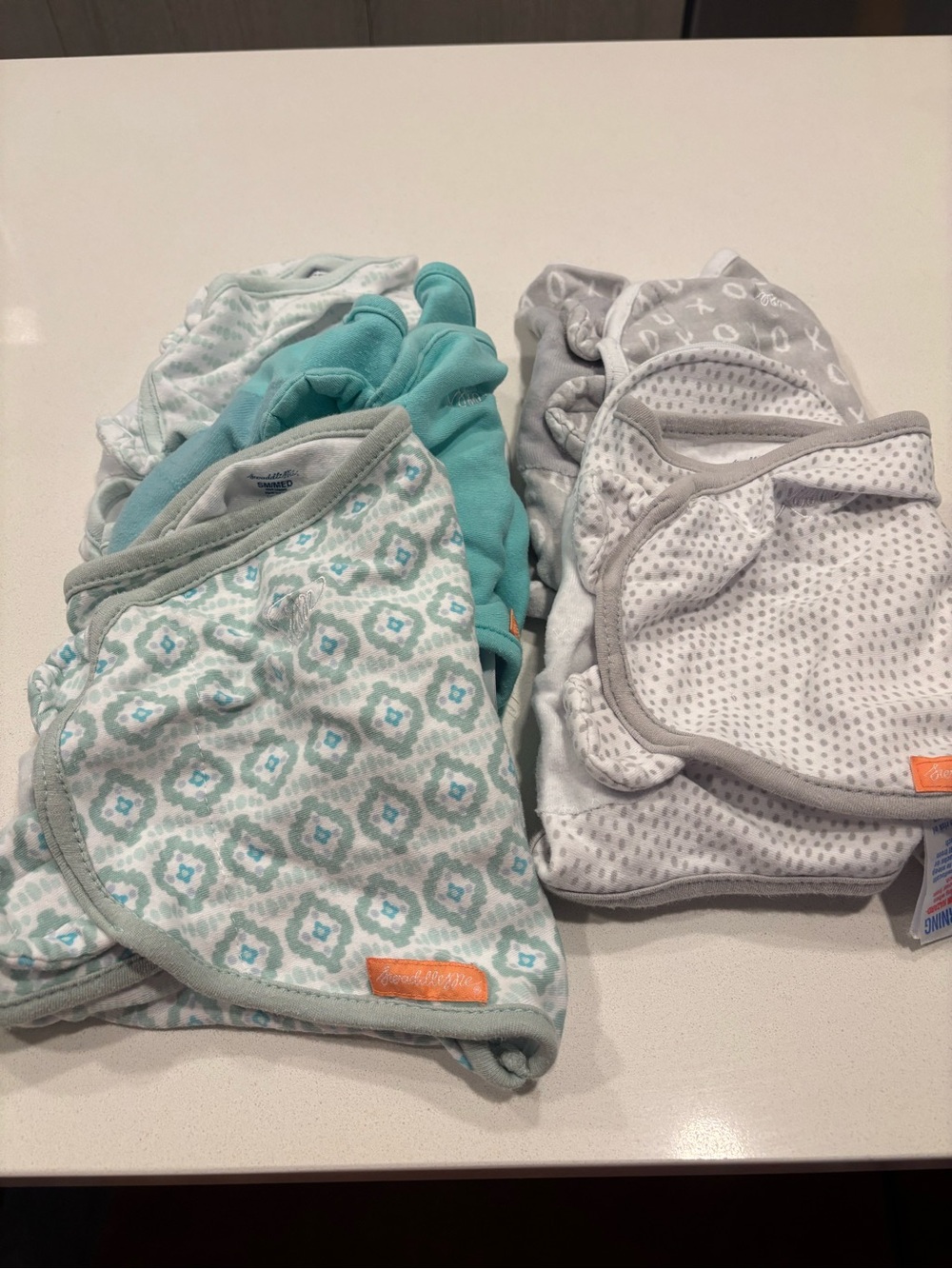 SwaddleMe Swaddles - Aqua & Gray Multi Pack